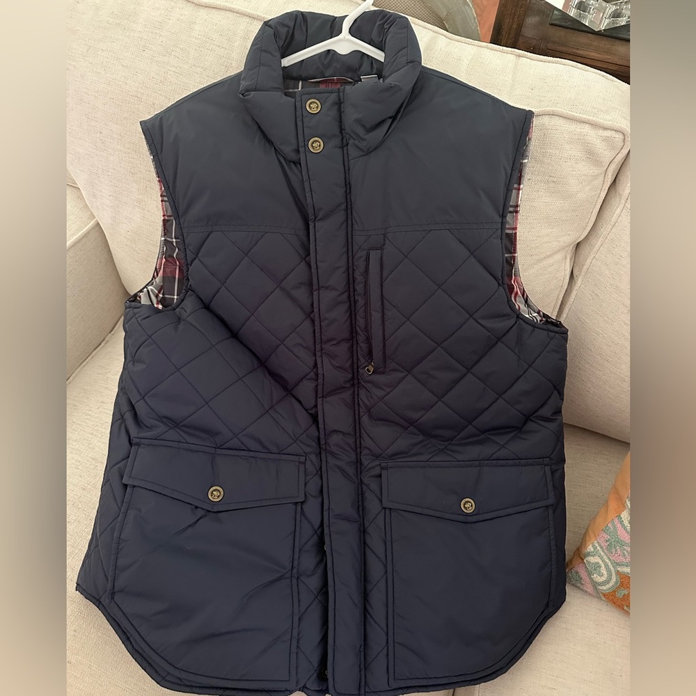 NWOT Southern Proper Quilted Puffer Vest Navy Size XL